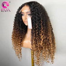 Load image into Gallery viewer, Ombre Brown &amp; Blonde Curly Glueless 6X6 Closure 13X4 13X6 HD Lace Frontal Wigs
