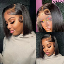 Load image into Gallery viewer, Black Bob Brazilian 13X4 Lace Frontal Wig w/ Baby Hair
