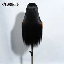 Load image into Gallery viewer, Black Straight Synthetic 13X4 Lace Frontal Wig
