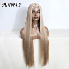 Load image into Gallery viewer, Blonde Straight Synthetic 13X4 Lace Frontal Wig
