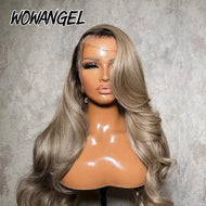 Ash Blonde Ombre Body Wave Brazilian 13X6 HD Lace Frontal Wig