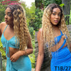 Ombre Blonde Deep Wave Hair Bundle Extensions 3pc