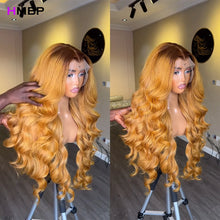 Load image into Gallery viewer, Ombre Honey Blonde Body Wave Glueless Brazilian 4X4 Closure 13X6 Lace Frontal Wigs
