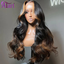 Load image into Gallery viewer, Ombre Brown w/ Blonde Highlights Body Wave 5X5 Closure 13X6 Lace Frontal Wigs
