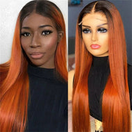 Ginger Ombre 4X4 Closure 13X4 HD Lace Frontal Wigs