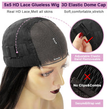 Load image into Gallery viewer, Chocolate Brown Glueless Brazilian 5X5 Closure 13X4 13X6 Frontal HD Lace Wigs
