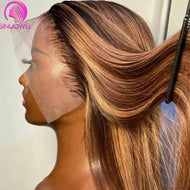 Honey Blonde w/ Highlights Brazilian 13X4 13X6 Lace Frontal Wigs