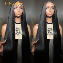 Load image into Gallery viewer, Natural Black Straight Glueless 5X5 Closure 13X6 Frontal 360 Full HD Lace Wigs

