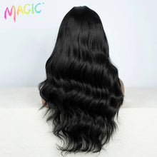 Load image into Gallery viewer, Black Body Wave Synthetic 13X4 Lace Frontal Wig
