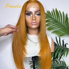 Load image into Gallery viewer, Orange Straight Brazilian 360 HD Full Lace Wig
