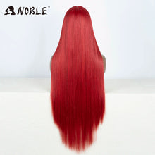 Load image into Gallery viewer, Red Straight Synthetic 13X4 Lace Frontal Wig
