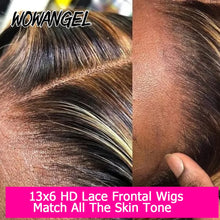 Load image into Gallery viewer, Black w/ Blonde Highlights Body Wave Glueless 13X6 HD Lace Frontal Wig
