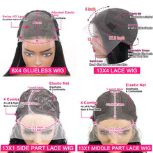 Load image into Gallery viewer, Black Straight Brazilian 13X4 HD Lace Frontal Wig w/ Baby Hair

