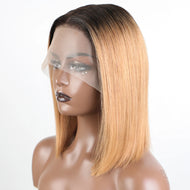 Ombre Blonde Bob Brazilian 13X6 HD Lace Frontal Wig