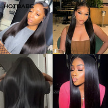 Load image into Gallery viewer, Black Bone Straight Brazilian 360 13X6 HD Lace Frontal Wigs
