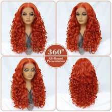 Load image into Gallery viewer, Ginger Curly Glueless Synthetic 13X6 HD Lace Frontal Wig
