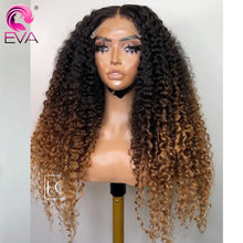 Load image into Gallery viewer, Ombre Brown &amp; Blonde Curly Glueless 6X6 Closure 13X4 13X6 HD Lace Frontal Wigs
