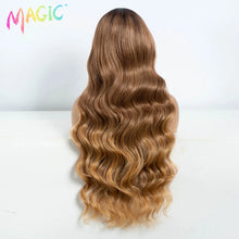 Load image into Gallery viewer, Ombre Honey Blonde Body Wave Synthetic 13X4 Lace Frontal Wig
