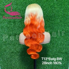 Load image into Gallery viewer, Ginger /Platinum Blonde Brazilian Glueless 13X6 Lace Frontal Wig
