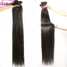 Load image into Gallery viewer, Black Bone Straight Brazilian Raw Hair Bundle Extensions 1pc 3pc 4pc
