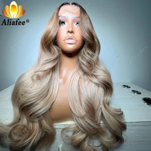 Load image into Gallery viewer, Ombre Ash Blonde Body Wave 13X6 HD Lace Frontal Wig
