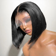Black Bone Straight 13X4 Bob Lace Frontal Wig