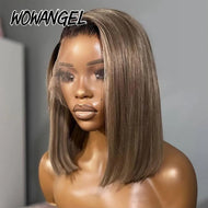 Ash Blonde Ombre Bob Brazilian 13X6 HD Lace Frontal Wig