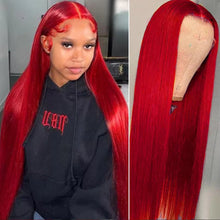 Load image into Gallery viewer, Red Bone Straight Brazilian 13X6 Lace Frontal Wig
