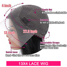 Load image into Gallery viewer, Black Straight Brazilian 13X4 HD Lace Frontal Wig w/ Baby Hair
