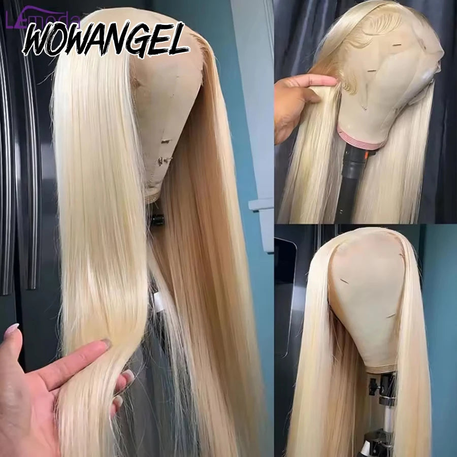 Platinum Blonde Straight Brazilian 13X6 HD Lace Frontal Wig