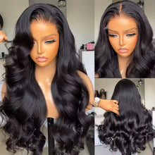 Load image into Gallery viewer, Black Glueless Body Wave Brazilian 13X6 HD Lace Frontal Wig
