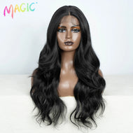 Black Body Wave Synthetic 13X4 Lace Frontal Wig