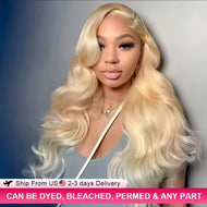 Platinum Blonde Body Wave Glueless 13X6 Lace Frontal Wig