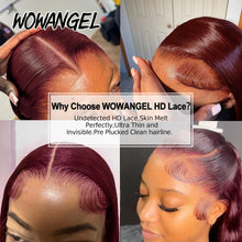 Load image into Gallery viewer, Dark Burgundy Body Wave Glueless Brazilian 13X6 HD Lace Frontal Wig
