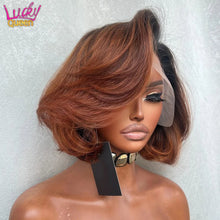 Load image into Gallery viewer, Ombre Brown BOB Body Wave Brazilian 13X4 Lace Frontal Wig
