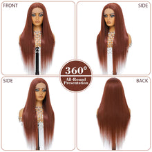 Load image into Gallery viewer, Copper Straight Glueless Synthetic 13X6 HD Lace Frontal Wig
