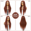 Copper Straight Glueless Synthetic 13X6 HD Lace Frontal Wig