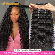 Black Deep Wave Raw Brazilian Bundle Extensions 1pc 3pc 4pc