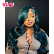 Dark Green Body Wave Brazilian 13X6 Lace Frontal Wig