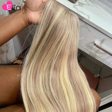Load image into Gallery viewer, Blonde w/ Light Brown Highlights 13X6 Lace Frontal 5X5 Closure Wigs

