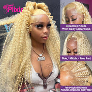 Honey Blonde Deep Wave Brazilian 13X6 HD Lace Frontal Wig