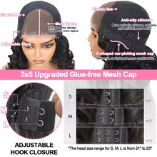 Load image into Gallery viewer, Black w/ Red Highlights Body Wave 5X5 Lace Frontal Glueless Wig
