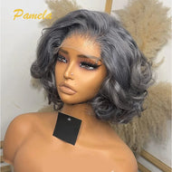 Grey BOB Loose Wave Brazilian 13X4 Lace Frontal Wig