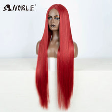 Load image into Gallery viewer, Red Straight Synthetic 13X4 Lace Frontal Wig
