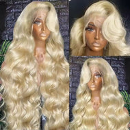 Platinum Blonde Body Wave Brazilian 13X4 13X6 Lace Frontal Wigs
