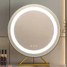 Load image into Gallery viewer, Lighted Makeup Mirror w/ 15X Magnification Smart Touch Control 360°Rotation
