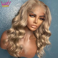 Honey Blonde Body Wave Brazilian 5X5 Closure 13X6 Lace Frontal Wigs