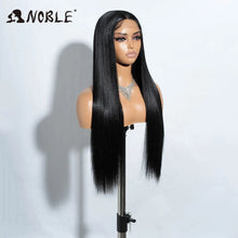 Load image into Gallery viewer, Black Straight Synthetic 13X4 Lace Frontal Wig
