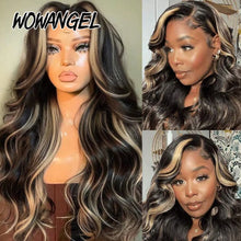 Load image into Gallery viewer, Black w/ Blonde Highlights Body Wave Glueless 13X6 HD Lace Frontal Wig
