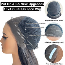 Load image into Gallery viewer, Ombre Brown w/ Blonde Highlights Wavy Glueless 13X4 Lace Frontal Wig
